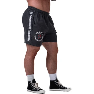 Nebbia NEBBIA x OLYMPIA Washed Sweat Shorts LEGEND 786 black Férfirövidnadrág L
