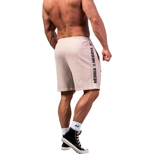Nebbia NEBBIA x OLYMPIA Washed Sweat Shorts LEGEND 786 light grey Férfirövidnadrág XL