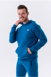 Nebbia Pull-over Hoodie with a Pouch Pocket 331 blue Férfi-melegítőfelső