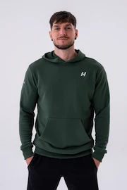 Nebbia Pull-over Hoodie with a Pouch Pocket 331 dark green Férfi-melegítőfelső