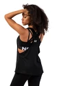 Nebbia  Sleeveless Loose Cross Back Tank Top "Feeling Good" 419 Black Női ujjatlan póló
