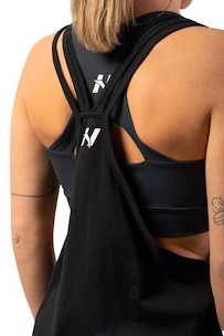 Nebbia  Sleeveless Loose Cross Back Tank Top "Feeling Good" 419 Black Női ujjatlan póló