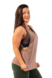 Nebbia Sleeveless Loose Cross Back Tank Top "Feeling Good" 419 Brown Női ujjatlan póló
