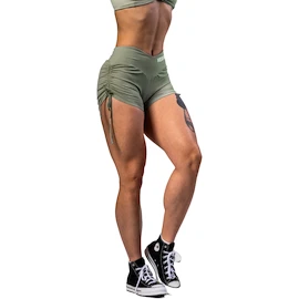 Nebbia STRONG BEAUTY Lace-Up Sculpting Shorts OWN YOUR POWER 429 light green Női rövidnadrág