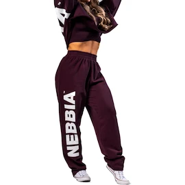 Nebbia STRONG BEAUTY Loose-Fit Baggy Pants BOYFRIEND STYLE 432 dark red Női melegítőalsó