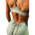 Nebbia STRONG BEAUTY Medium-Support Sports Bra TWIST-KNOT 423 light green  Női melltartó
