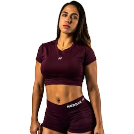 Nebbia STRONG BEAUTY Open-back Cropped Top 430 dark red Női ujjatlan póló