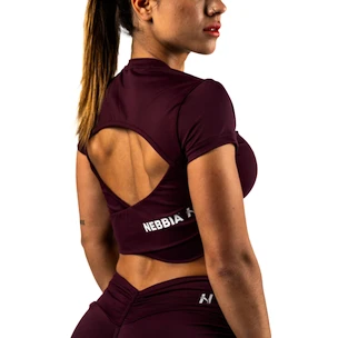 Nebbia STRONG BEAUTY Open-back Cropped Top 430 dark red Női ujjatlan póló