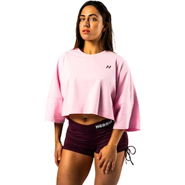 Nebbia STRONG BEAUTY Oversized Cropped Tee JUST FLOW 431 pink Női póló
