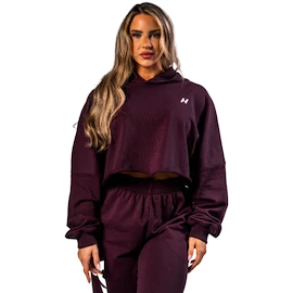 Nebbia STRONG BEAUTY Oversized Hoodie OWN YOUR POWER 433 dark red Női melegítőfelső