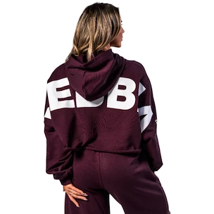 Nebbia STRONG BEAUTY Oversized Hoodie OWN YOUR POWER 433 dark red Női melegítőfelső