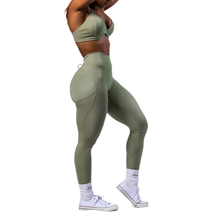 Nebbia STRONG BEAUTY V-Cut Lace-Up Sculpting Leggings OWN YOUR POWER 426 light green Női leggings