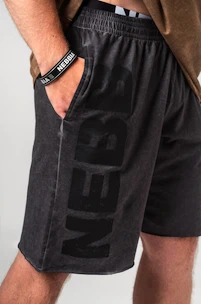Nebbia  Washed-off Gym Sweatshorts NO BS Black Férfirövidnadrág L