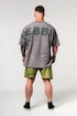 Nebbia  Washed-off Oversized Heavyweight Cotton T-shirt NO SHORTCUTS 369 Light Grey Férfipóló