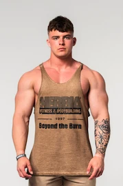 Nebbia Washed-off Oversized Stringer MAX OUT 359 Light Brown Ujjatlan póló férfiaknak