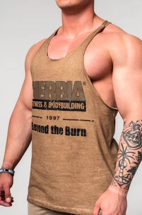 Nebbia  Washed-off Oversized Stringer MAX OUT 359 Light Brown Ujjatlan póló férfiaknak