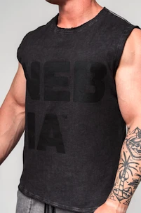 Nebbia  Washed-off Tank Top BEASTIN' 361 Black Ujjatlan póló férfiaknak