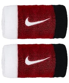 Nike Swoosh Doublewide Wristbands White/University Red Csuklópántok