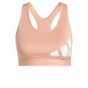Női melltartó adidas  Believe This Medium Support Workout Logo Ambient Blush