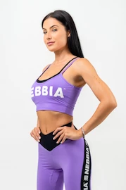 Női melltartó Nebbia Kétrétegű sportmelltartó FLEX Purple