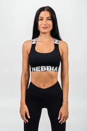 Női melltartó Nebbia Sportmelltartó közepes tartású ICONIC Fekete