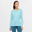 Női Salomon Agile LS Tee Crystal Blue Crystal Blue