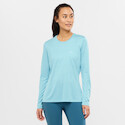 Női Salomon Agile LS Tee Crystal Blue Crystal Blue