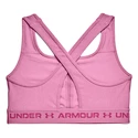 Női sportmelltartó Under Armour Crossback Mid Heather Bra Pink Planet Pink Light He