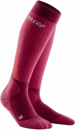 Női téli kompressziós zokni CEP Red