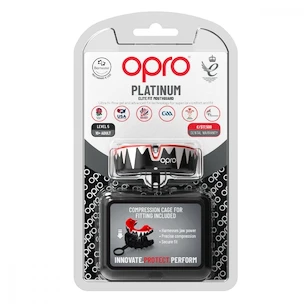 Opro  PLATINUM Black/Red/White Senior Fogvédő