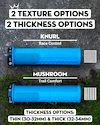 PEATY'S  Monarch knurl thick turquoise (pgm-knl-thk-trq-20)  Gripek