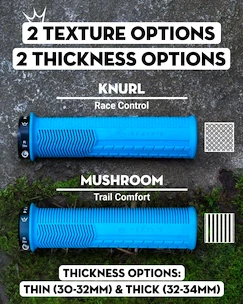 PEATY'S  Monarch knurl thin turquoise (pgm-knl-thn-trq-20)  Gripek