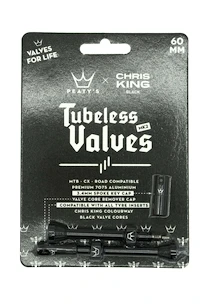 PEATY'S  X chris king (mk2) black tubeless valves 60mm (ptv2-60-blk-12)  Tubeless szelep