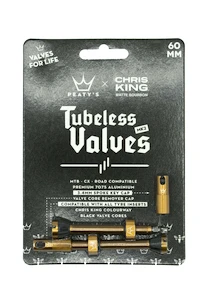 PEATY'S  X chris king (mk2) bourbon tubeless valves 60mm (ptv2-60-brb-12)  Tubeless szelep