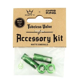 PEATY'S X chris king (mk2) emerald tubeless valves accessory kit (ptv2-accs-emr-12) Tubeless szelep