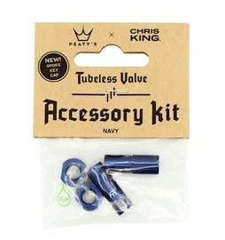 PEATY'S X chris king (mk2) navy tubeless valves accessory kit (ptv2-accs-nvy-12) Tubeless szelep