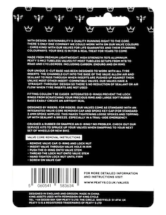 PEATY'S  X chris king (mk2) red tubeless valves - 80mm (ptv2-80-red-12)  Tubeless szelep