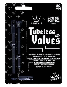 PEATY'S  X chris king (mk2) slate tubeless valves - 80mm (ptv2-80-slt-12)  Tubeless szelep