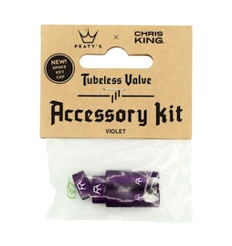 PEATY'S X chris king (mk2) violet tubeless valves accessory kit (ptv2-accs-vlt-12) Tubeless szelep