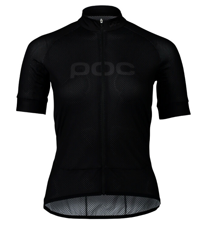 POC W's Essential Road Logo Jersey Uranium Black női kerékpáros mez