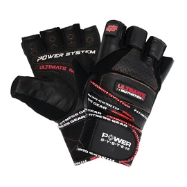 Power System Fitness Gloves Ultimate Motivation Black Red