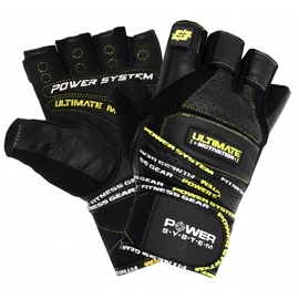 Power System Fitness Gloves Ultimate Motivation fekete sárga