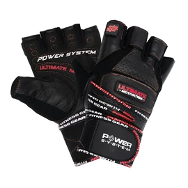 Power System Ultimate Motivation Black/Red Fitness kesztyű