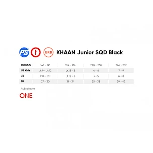 Powerslide  Khaan Junior SQD Black  Gyermek görkorcsolya