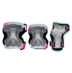 Powerslide  Kids Pro Girls II Set Grey/Pink Védőfelszerelés gyerekeknek görkorcsolyához
