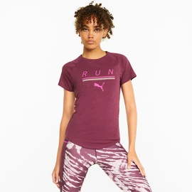 Puma Run 5K Logo Tee Grape Wine Női póló