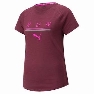 Puma  Run 5K Logo Tee Grape Wine Női póló L