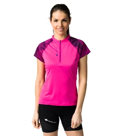 Raidlight Activ Run Mid Zip női póló, rózsaszín-lila