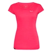 Salewa  Puez Melange Dry S/S Tee Rose Red Melange Női póló
