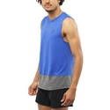 Salomon Cross Run Tank Nautical Blue/Black Ujjatlan póló férfiaknak